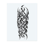 Ce motif de tatouage tribal saisissant combine des courbes nettes ressemblant à des flammes et des formes noires imbriquées pour créer un motif fluide et abstrait. Il éveille l'énergie et la puissance primordiales et symbolise la résilience, l'instinct et un esprit indompté dans une composition élégante et puissante.</span></p>