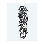 Ce design de tatouage tribal élégant présente des motifs tourbillonnants ressemblant à des flammes et des courbes audacieuses qui créent un motif dynamique et fluide. Sa symétrie et son intensité représentent la force, les instincts primaires et le rythme intemporel du mouvement et de l'énergie.</span></p>