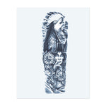 Dieses Sleeve zeigt einen mächtigen Wolf, der unter dem Mond heult, mit einer Waldszene, einer friedlichen Frau und einem Reh. Das Kreuz in der Mitte verbindet alle Elemente und symbolisiert Stärke, Natur und inneren Frieden in Harmonie.