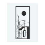 Ce tatouage temporaire dans un cadre rectangulaire transparent montre un toit de ville avec des antennes sous un soleil noir ardent. Les lignes minimalistes et l’enchevêtrement de câbles créent une atmosphère calme et contemplative – la solitude rencontre la géométrie de la vie urbaine.</span></p>