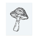 Un champignon surréaliste pousse, un œil omniscient intégré dans son chapeau à motifs ondulés. Ce tatouage temporaire combine des vibrations psychédéliques avec une touche de mysticisme, éveille la curiosité et symbolise une conscience accrue et une perception altérée.</span></p>