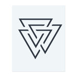 Ein scharfes, modernes geometrisches Design aus sich schneidenden Dreiecken. Dieses Tattoo symbolisiert Balance, Einheit und Transformation und ist perfekt für diejenigen, die minimalistische, aber kraftvolle Designs lieben.