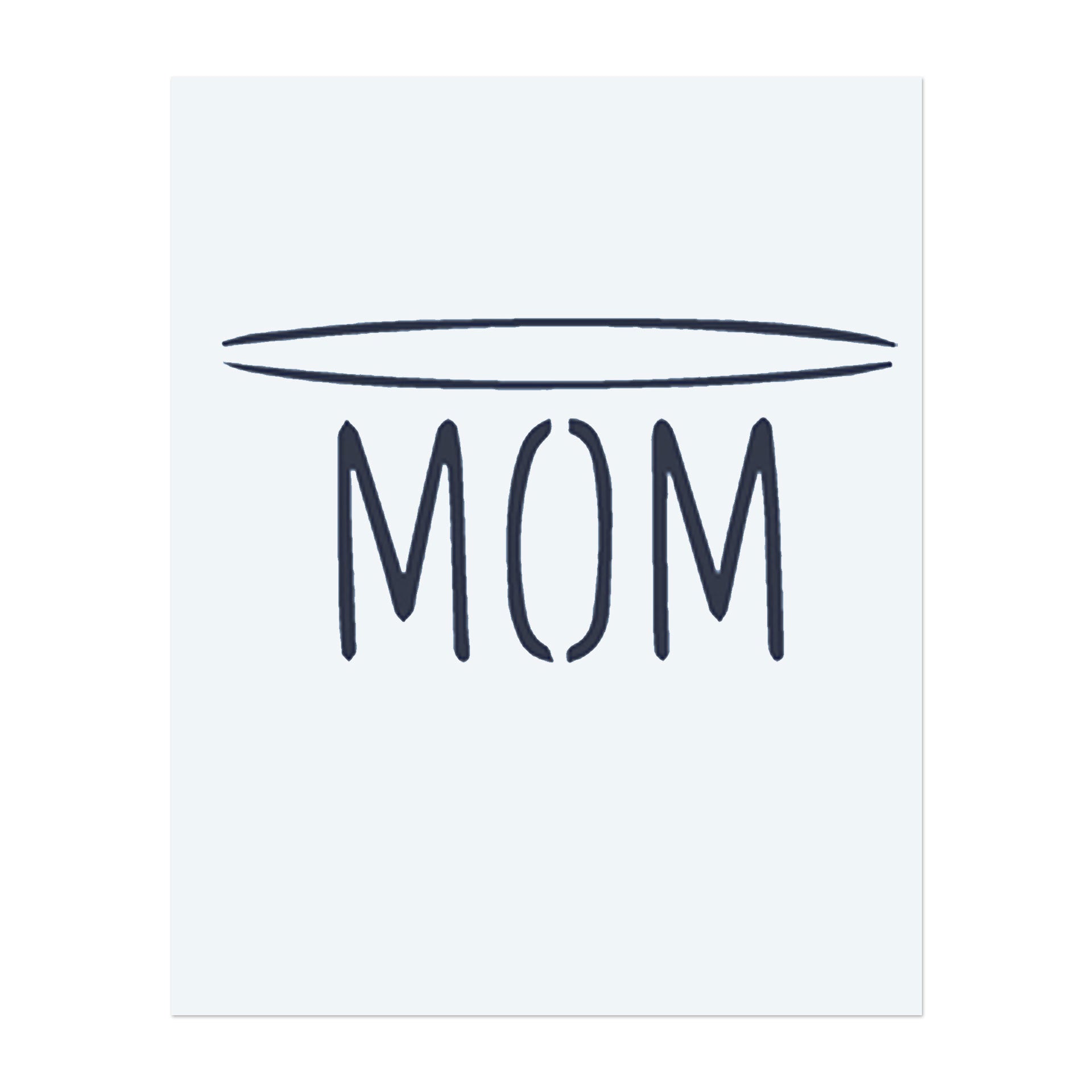 Das Wort "MOM" mit einem zarten Heiligenschein darüber. Dieses Tattoo repräsentiert Liebe, Schutz und Ehrfurcht und ist eine perfekte Hommage an die führende Präsenz einer Mutter.