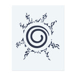 Ein wirbelndes Spiralsymbol, das den Uzumaki-Clan aus Naruto repräsentiert. Dieses Tattoo verkörpert die Stärke, Widerstandsfähigkeit und Verbindung zu Narutos Reise. Die Spirale symbolisiert sowohl die Kraft von Familienbänden als auch das endlose Streben nach Wachstum und Verbesserung.